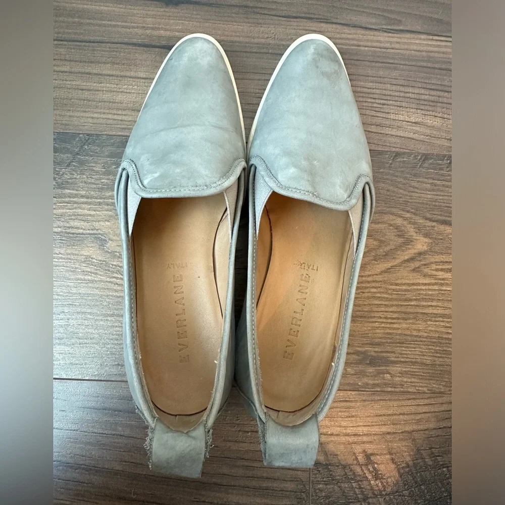 Everlane Nubuck Street Shoe Slip On Shoes - Gray Taupe Size 9.5